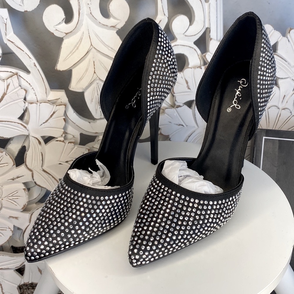 Qupid Women's Rhinestone Dress Pump! BRAND NEW IN BOX, SAME DAY SHIPPING! - Picture 15 of 15